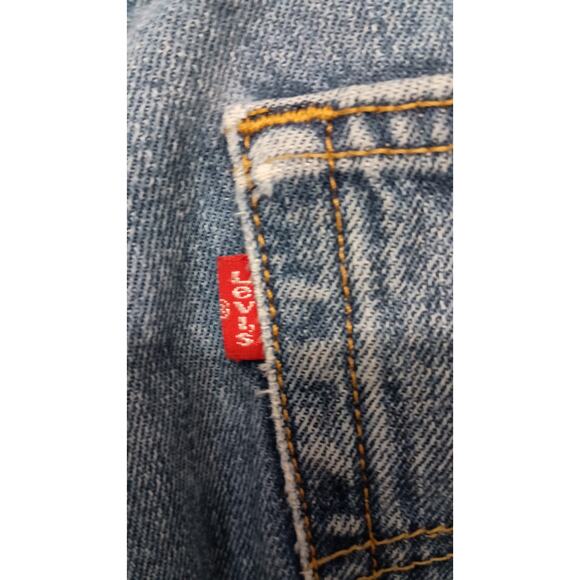 Vintage 501 button fly Levi's. 100% cotton 33w30L Authentic denim distressed Y2K - Picture 6 of 9